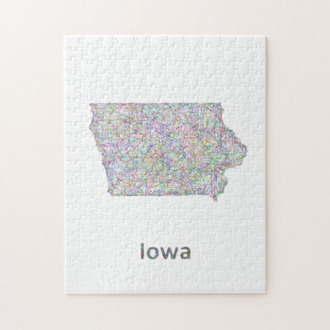 Iowa karta pussel (Vertikal)