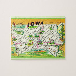 Iowa Karta Puzzle Pussel