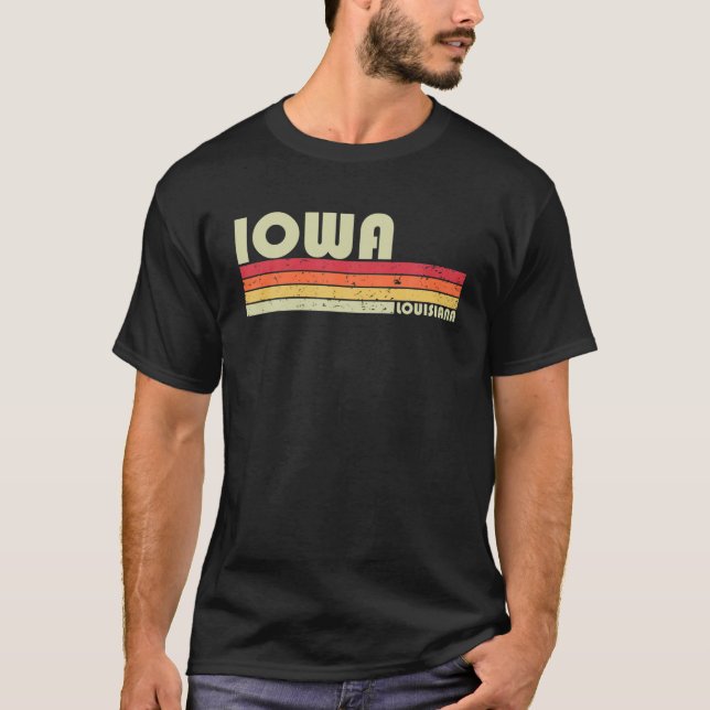 IOWA LA LOUISIANA Lubbig City Root Gift Retro T Shirt (Framsida)