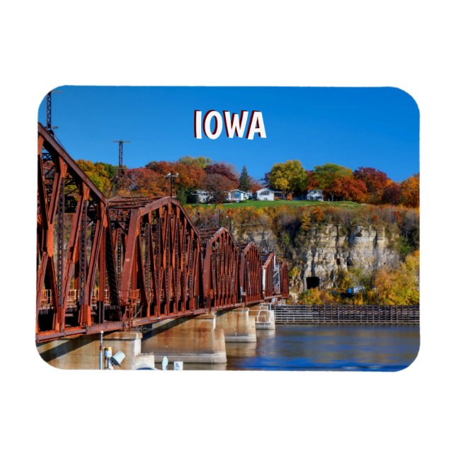 Iowa Mississippi River Magnet (Horisontell)
