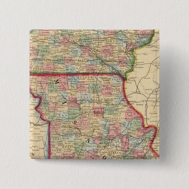 Iowa, Missouri Karta av Mitchell Knapp (Framsida)