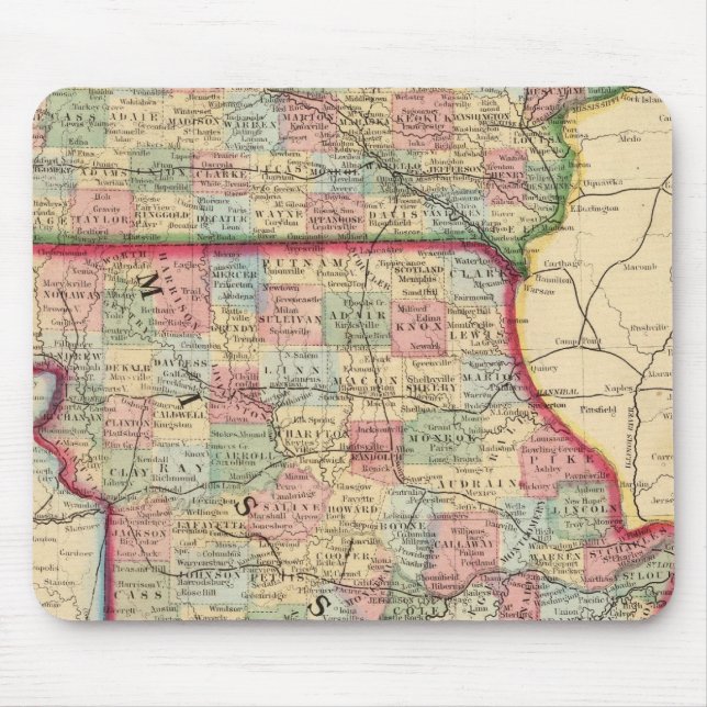 Iowa, Missouri Karta av Mitchell Musmatta (Framsidan)