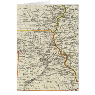 Iowa, Missouri och Illinois Hälsningskort