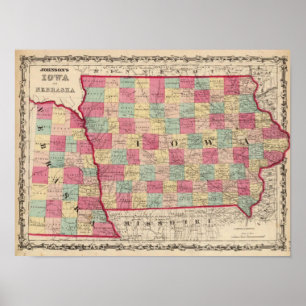 Iowa och Nebraska 2 Poster