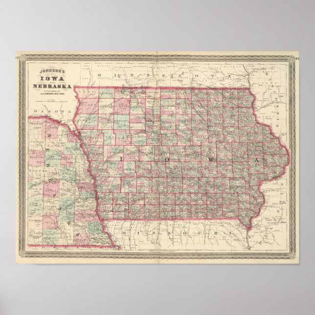 Iowa och Nebraska Poster (Framsidan)