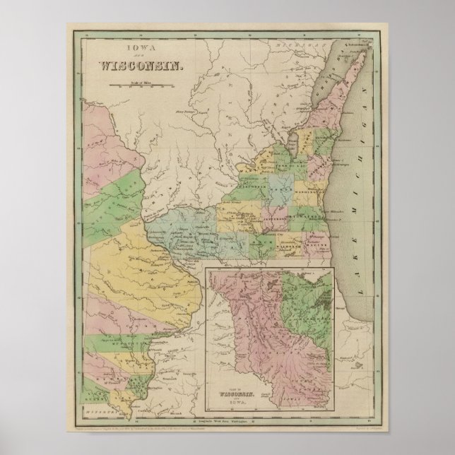 Iowa och Wisconsin Poster (Framsidan)