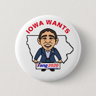 Iowa önskar Andrew Yang 2020 Knapp