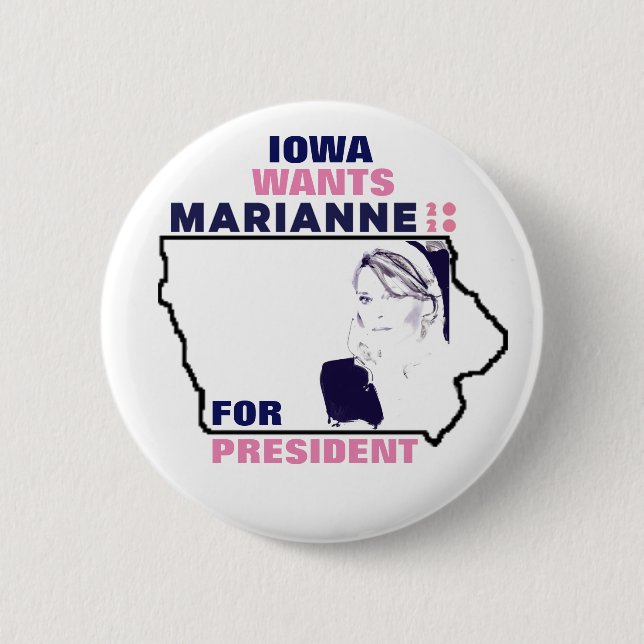 Iowa önskar Marianne Williamson 2020 Knapp (Framsida)