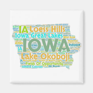 Iowa Ord Cloud Magnet