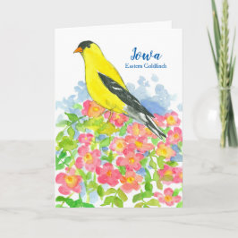 Iowa Östra Goldfinch Ro Blank Helgkort