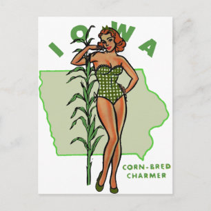 Iowa Pinup Vykort