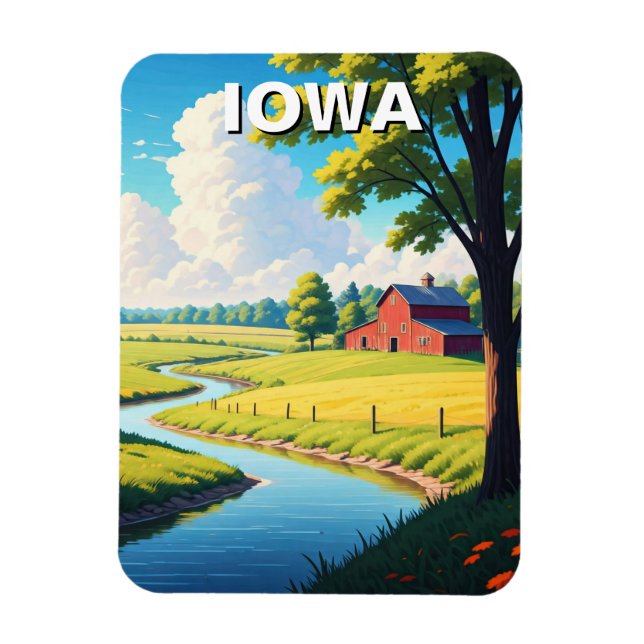 Iowa Red Barn Magnet (Vertikal)
