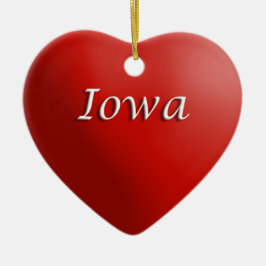 Iowa Red Heart Keepsaké Ornament