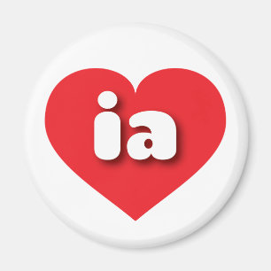 Iowa Red Hjärt - I kärlek ia Magnet