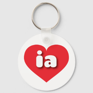 Iowa Red Hjärt - I kärlek ia Nyckelring