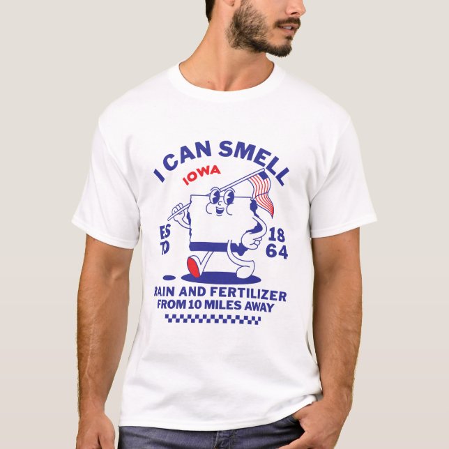 Iowa: regn och gödningsmedel t shirt (Framsida)