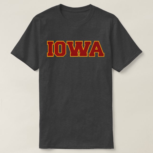 Iowa röd och guld t shirt (Design framsida)