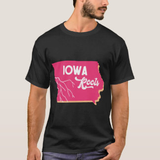 Iowa Roots Pink Orange T Shirt
