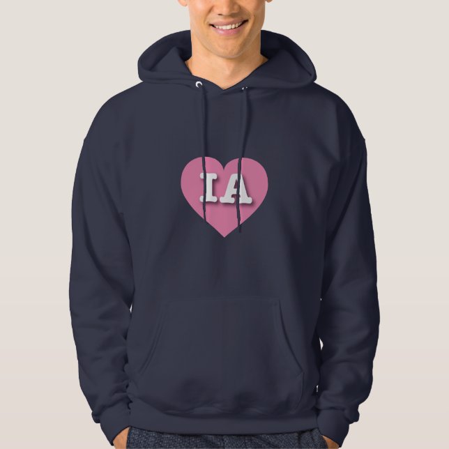 Iowa Rosa Heart - I kärlek IA Hoodie (Framsida)
