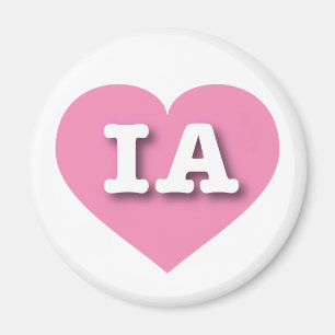 Iowa Rosa Heart - I kärlek IA Magnet