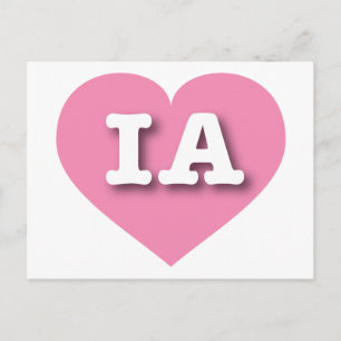 Iowa Rosa Heart - I kärlek IA Vykort