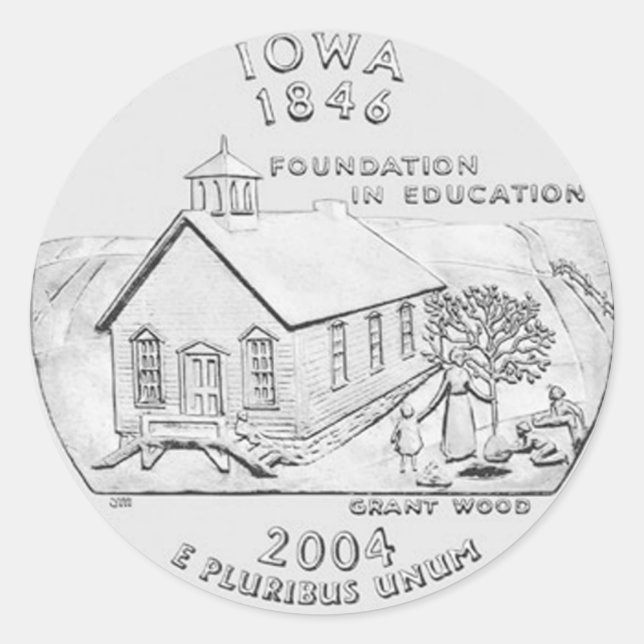 Iowa Runt Klistermärke (Framsida)