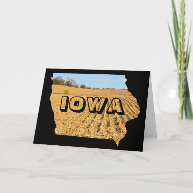 Iowa Scenia Cornfield Natature Photography Travel Kort (Framsida)