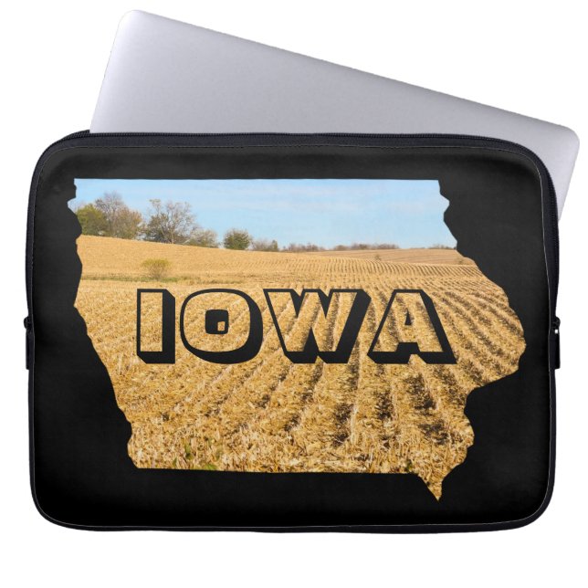 Iowa Scenic Cornfield Nature Photography Travel Laptop Fodral (Framsidan)