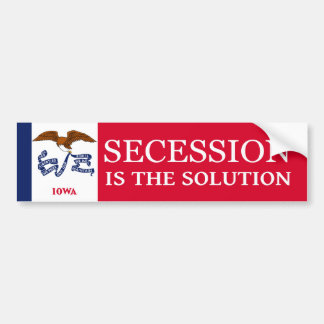 Iowa Secession Bumper Sticker Bildekal