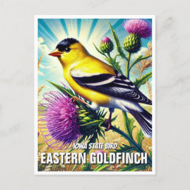 Iowa State Bird Östra Goldfinch Vykort