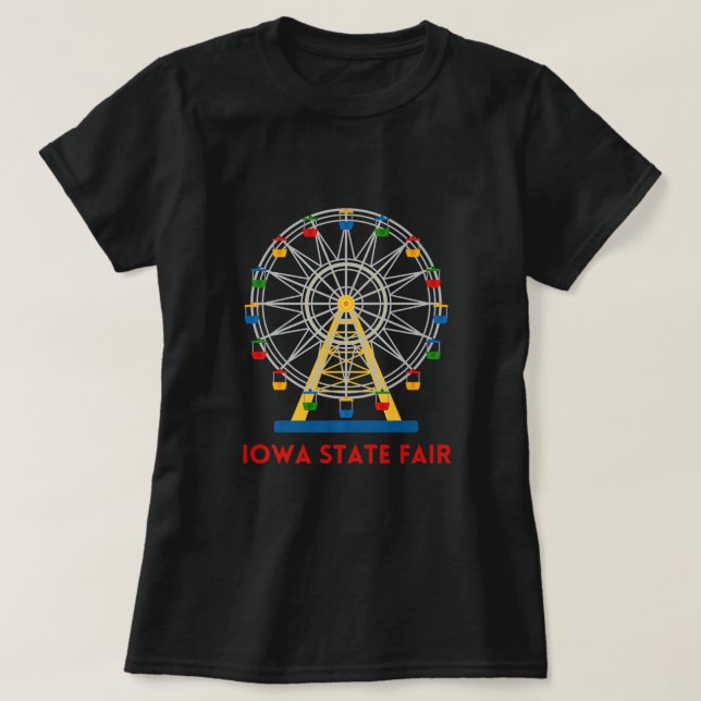 Iowa State Fair Ferris Wheel County Fair Premium T Shirt (Design framsida)