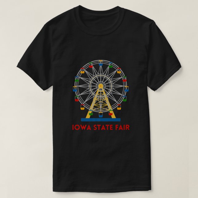 Iowa State Fair Ferris Wheel County Fair Premium T Shirt (Design framsida)