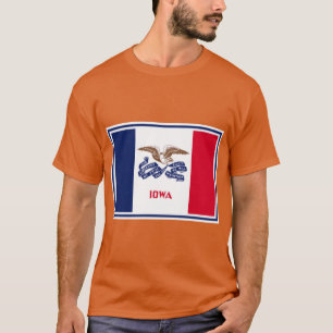 Iowa State Flag Klistermärken T Shirt