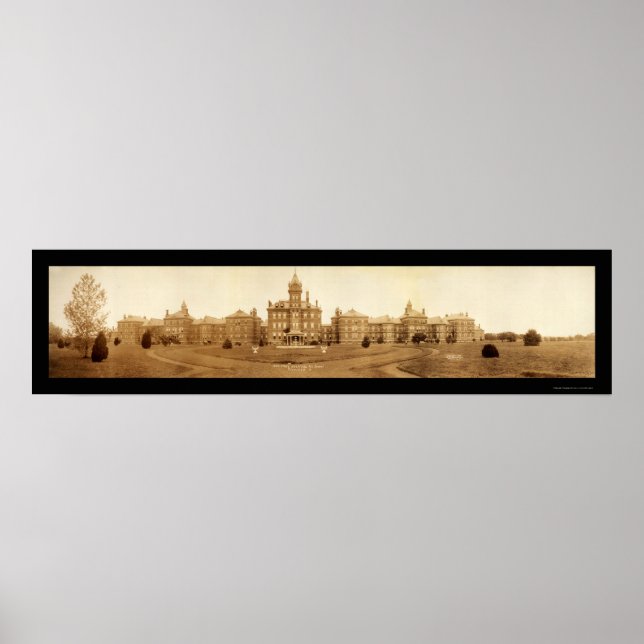 Iowa State Hospital Photo 1908 Poster (Framsidan)