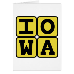 IOWA State Iowan Hawkeye Des Moines Cedar Rapids Hälsningskort