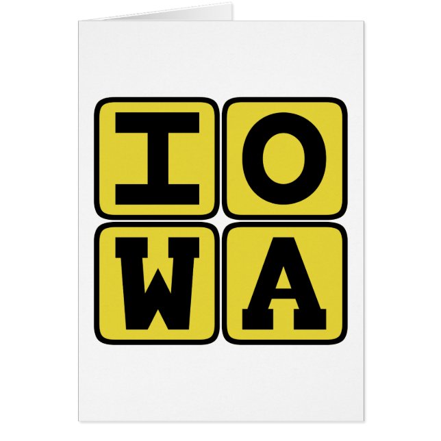 IOWA State Iowan Hawkeye Des Moines Cedar Rapids Hälsningskort (Framsidan)