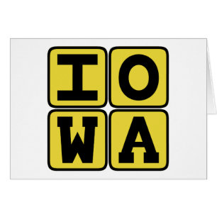IOWA State Iowan Hawkeye Des Moines Cedar Rapids Hälsningskort