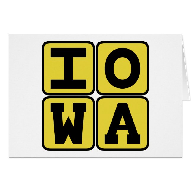 IOWA State Iowan Hawkeye Des Moines Cedar Rapids Hälsningskort (Framsidan Horizontal)