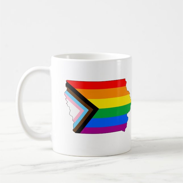 Iowa State Pride HBTQ+ Progress Pride Kaffemugg (Vänster)
