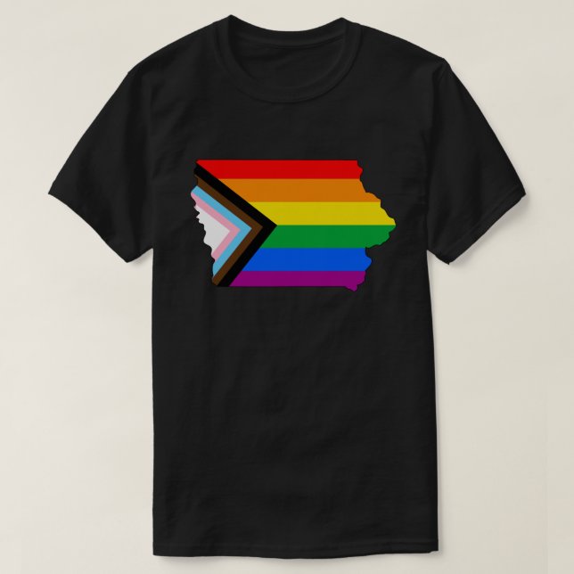 Iowa State Pride HBTQ Progress Pride T Shirt (Design framsida)