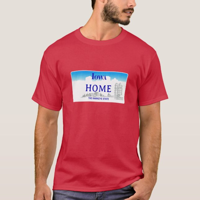 Iowa State registreringsskylt T Shirt (Framsida)