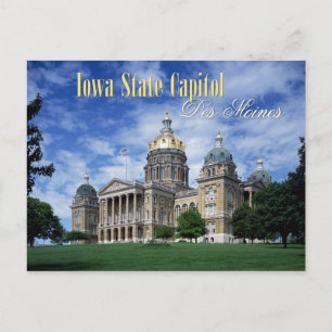 Iowa-staten Huvudstad i Des Moines Vykort