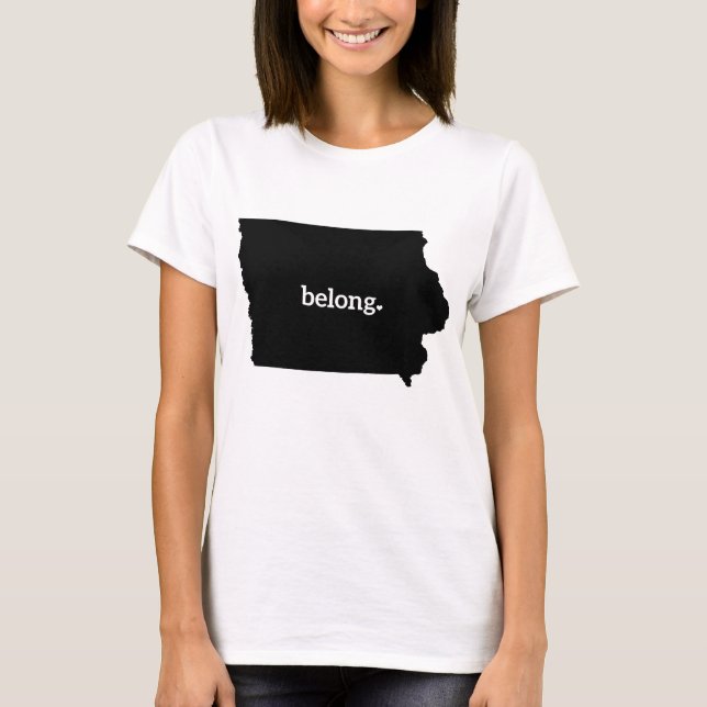Iowa-staten Karta Belong T Shirt (Framsida)