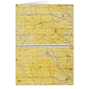 Iowa-staten Kartor Hälsningskort