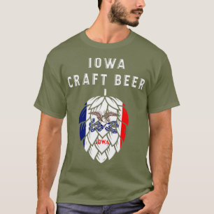 Iowa Statlig flagga Craft Beer Beer Älskare White T Shirt