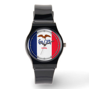 Iowa Statlig flagga Design Armbandsur