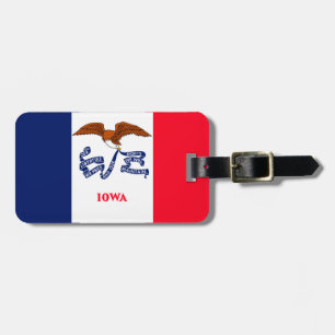 Iowa Statlig flagga Design Bagagebricka