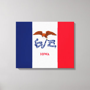 Iowa Statlig flagga Design Canvastryck