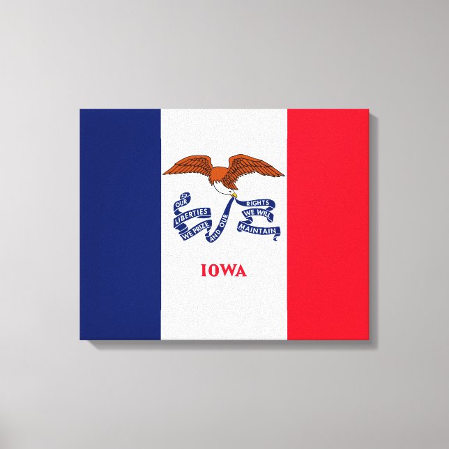 Iowa Statlig flagga Design Canvastryck (Framsida)