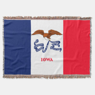 Iowa Statlig flagga Design Decor Filt